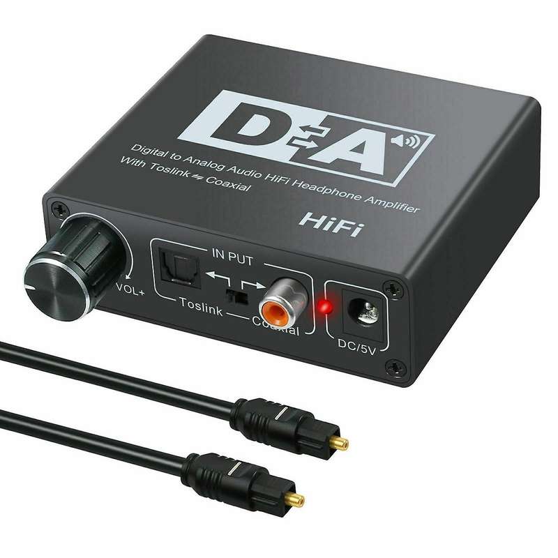 192khz Digital Optical Coaxial to Analog Rca Audio Hifi Converter