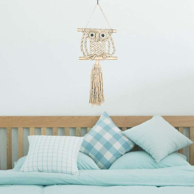Owl Primary Color Cotton Rope Wall Hanging Decoration Home Bedroom