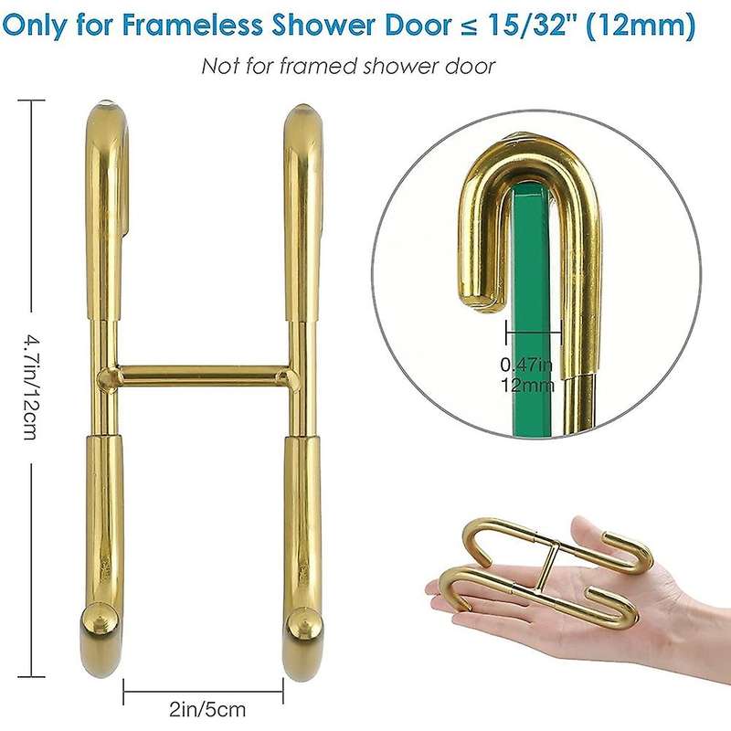 Shower Door Hooks, Towel Hanger for Bathroom, Door Hooks, Gold