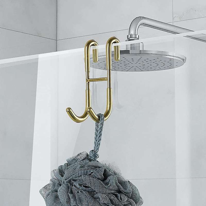 Shower Door Hooks, Towel Hanger for Bathroom, Door Hooks, Gold