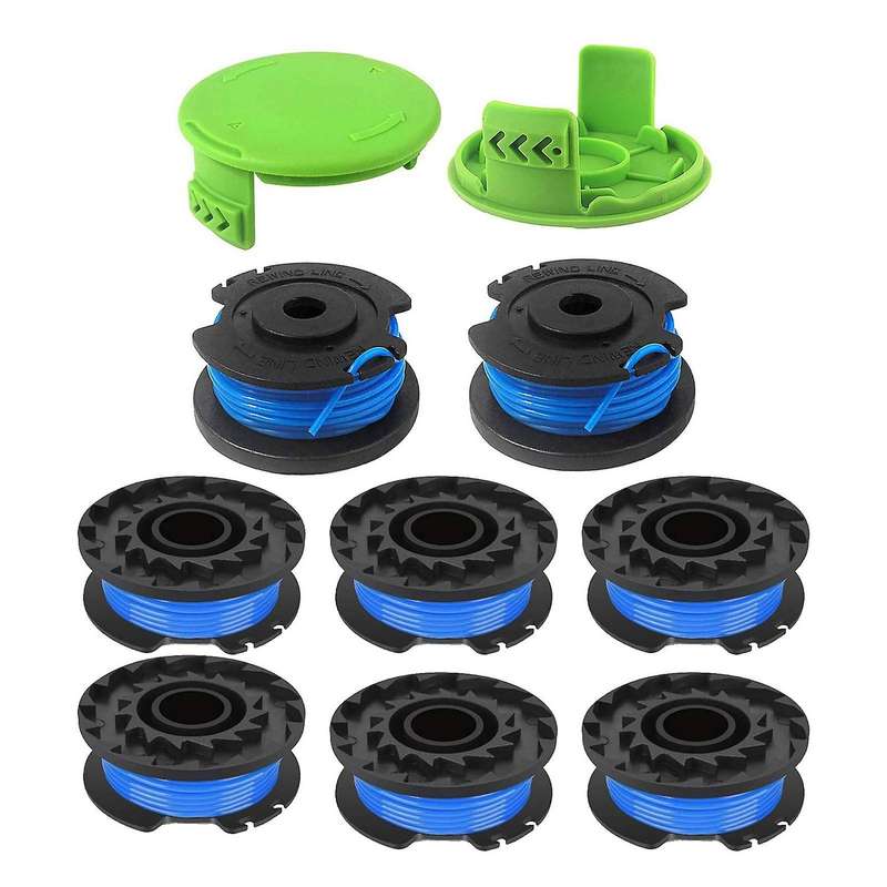 String Trimmer Spool Line for Greenworks 24v 40v 80v (8 Spool, 2 Cap)