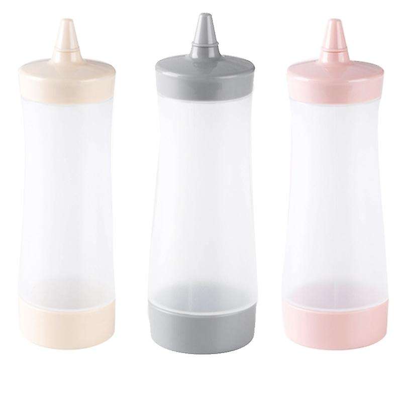 3 Pcs Condiment Squeeze Bottles,ketchup Sauce, Bbq, Dressings, Syrup