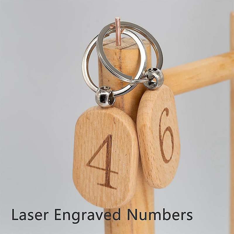 Blank Wooden Key Tag Diy Keychains Key Wood Engraving Blanks 20 Pack