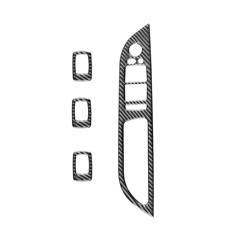 Window Lift Switch Panel Cover Trim Carbon Fiber for Bmw