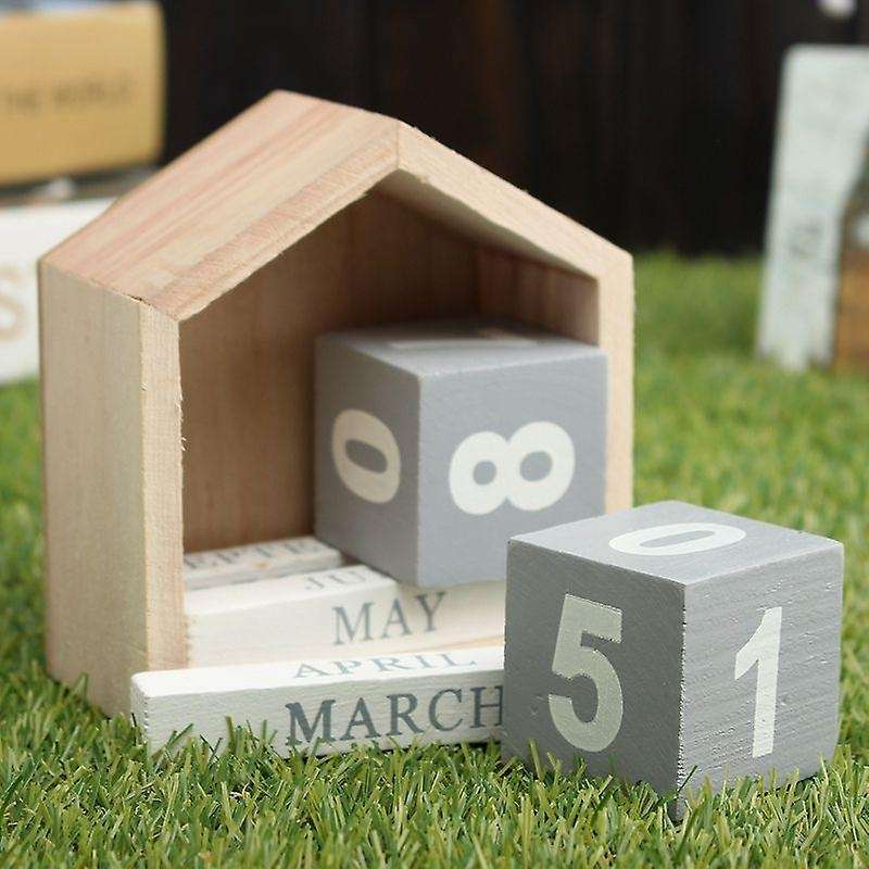 Vintage Design House Shape Perpetual Calendar Artcraft