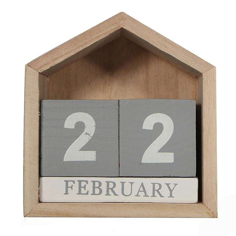 Vintage Design House Shape Perpetual Calendar Artcraft