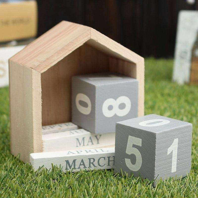 Vintage Design House Shape Perpetual Calendar Artcraft