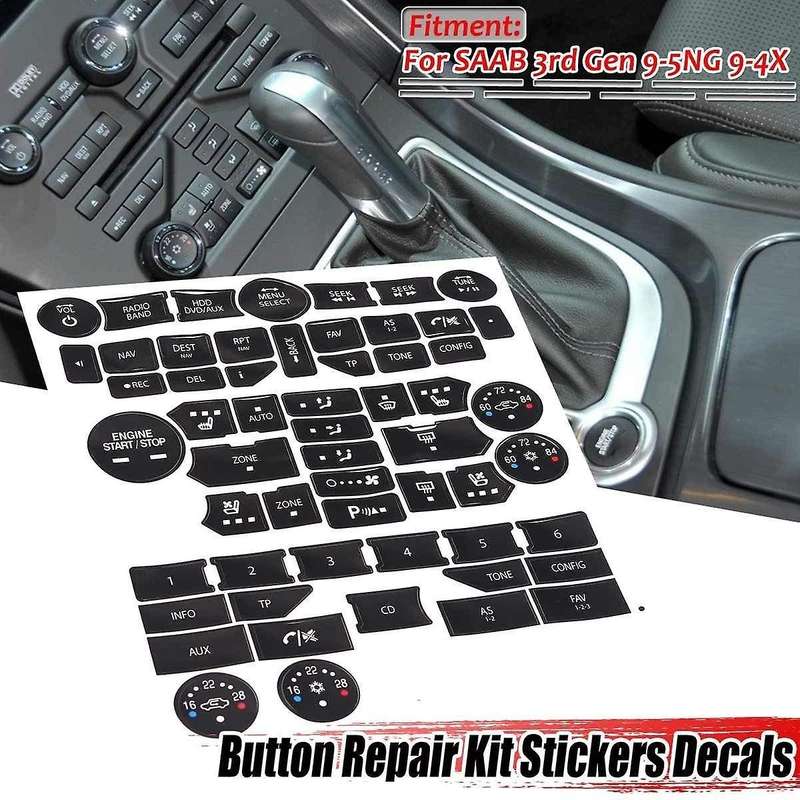Car Air Conditioning Climate Radio Repair Kit Decals for Saab 3rd
