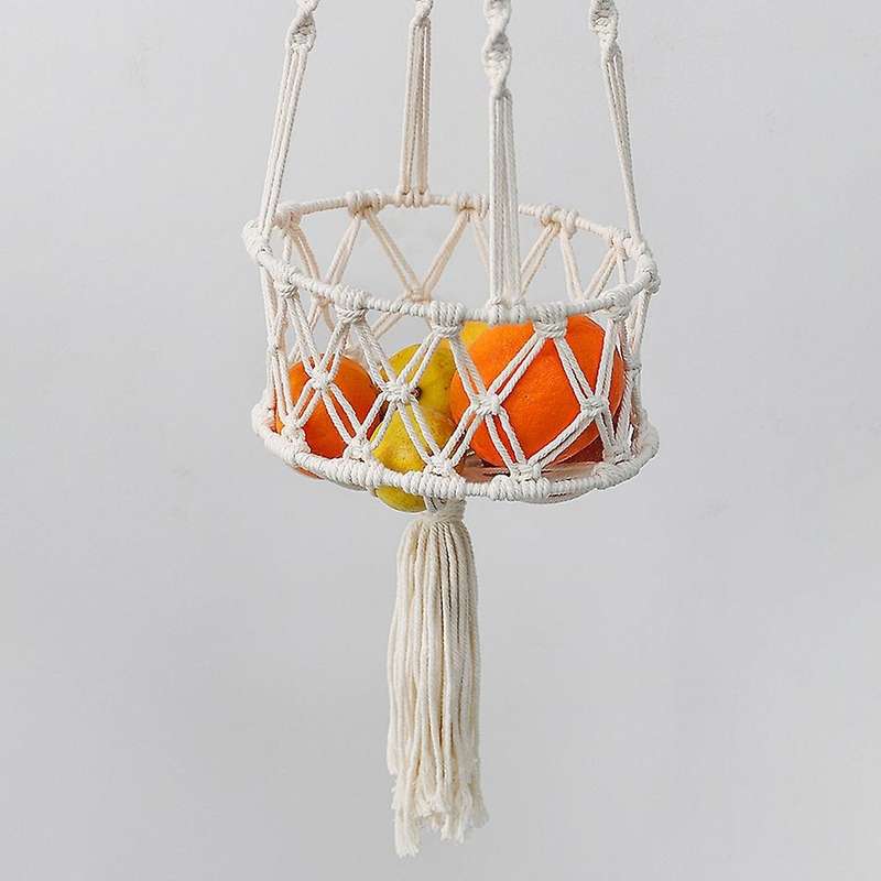 Handmade Woven Flower Pot Net Bag/cotton Rope Hanging Plant Sling Bag