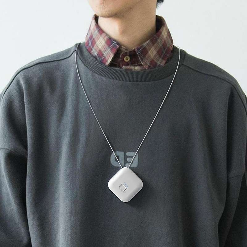 Air Purifier Usb Portable Personal Wearable Necklace Negative White