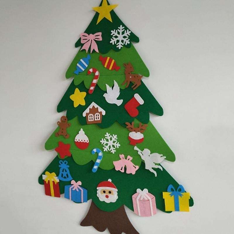 Felt Tree 3.2ft Diy Christmas Tree with Toddlers 25pcs Ornaments