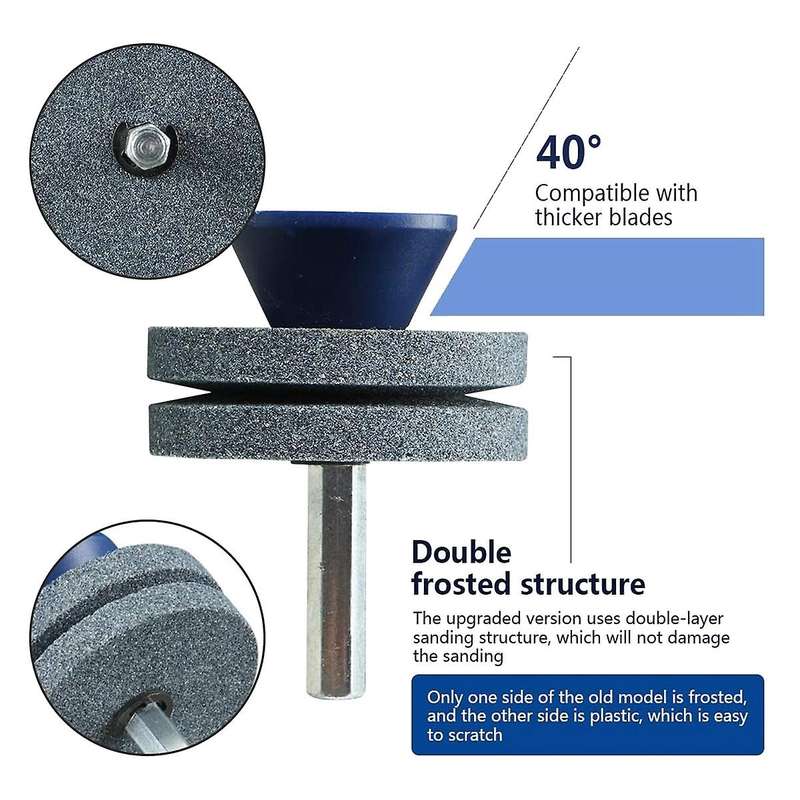 Double Layer Mower Blade Sharpener for Any Power Drill/hand Drill