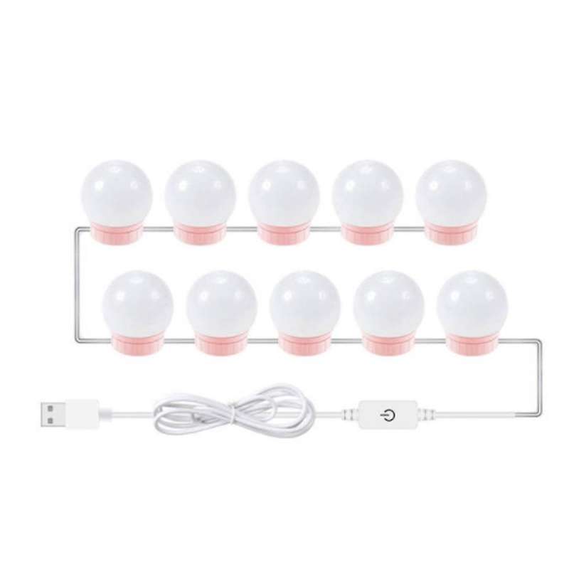 Led Makeup Mirror Light Press Dimming Vanity Dressing Lamp,12 Bulbs