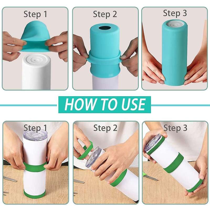 Sublimation Blanks Silicone Kits for 20oz Skinny Straight Cups