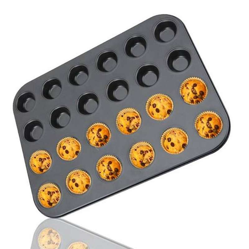 Nonstick Carbon Steel Mini Muffin Cupcake Macaroon Pan 24 Cup Cavity