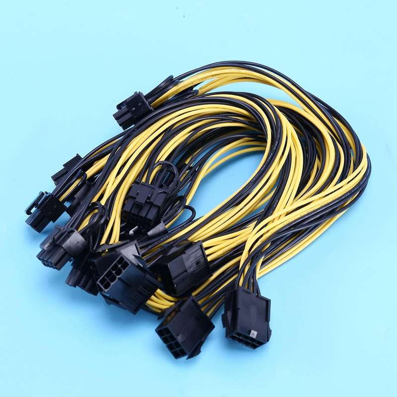 6 Pcs Pcie Splitter, Pci Express Power Adapter Gpu Vga Cable Mining