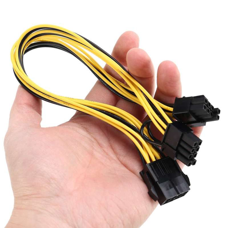 6 Pcs Pcie Splitter, Pci Express Power Adapter Gpu Vga Cable Mining
