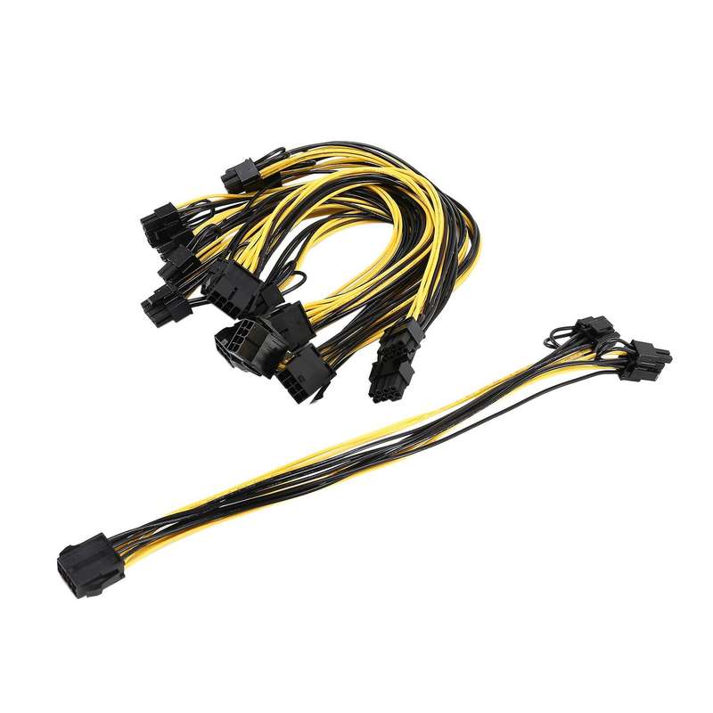 6 Pcs Pcie Splitter, Pci Express Power Adapter Gpu Vga Cable Mining