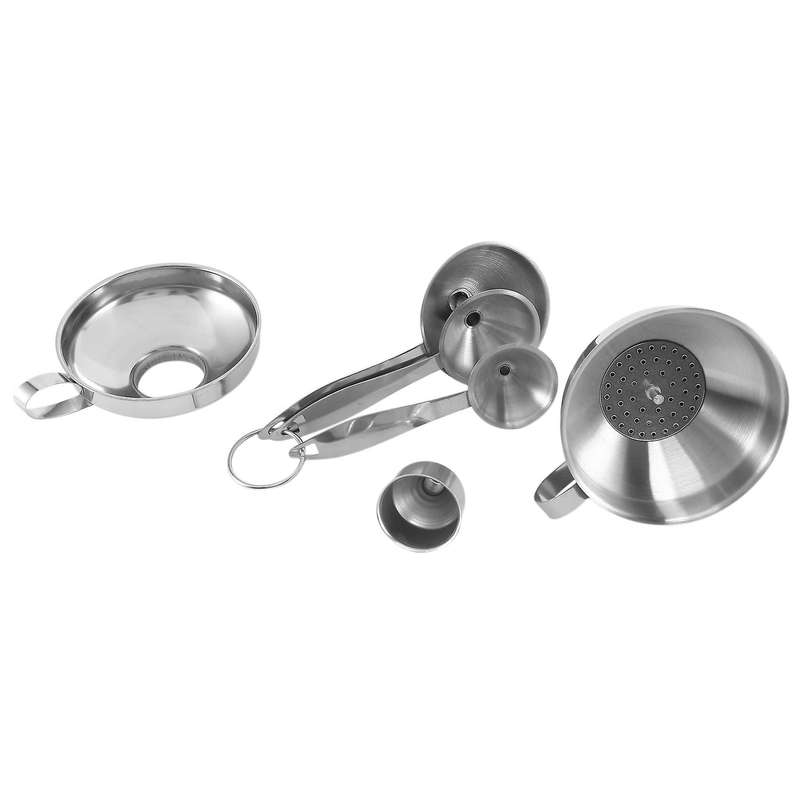 Stainless Steel Funnels Set,funnels with Strainer for Powder Oils