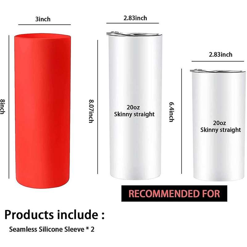 Silicone Sublimation Tumblers Bands Sleeve for 20oz -tumbler Wraps