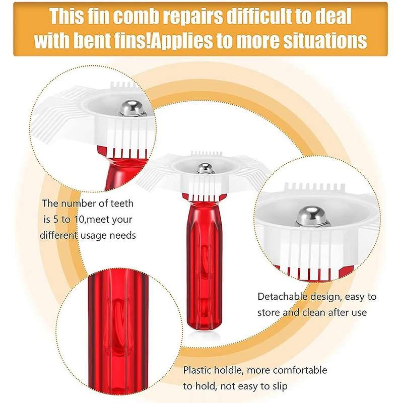2pcs Different Fin Comb Condenser Fin Radiator Repair Clean Tool Set