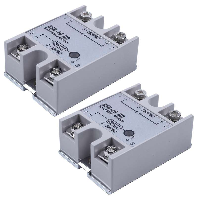 Single Phase Solid State Relay Dc-dc Ssr-40dd 40a White+silver