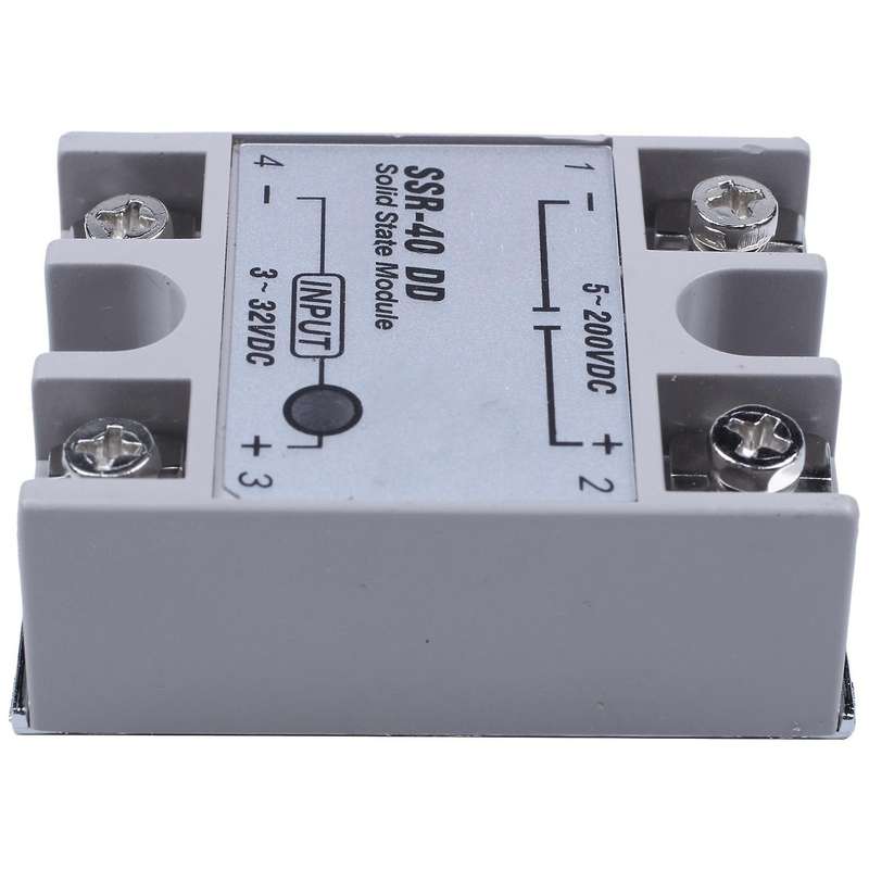 Single Phase Solid State Relay Dc-dc Ssr-40dd 40a White+silver
