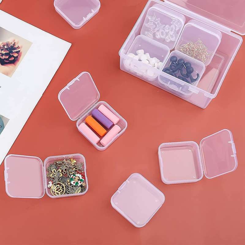 22 Pcs Plastic Storage Cases, Small Bead Storage Box with Lids