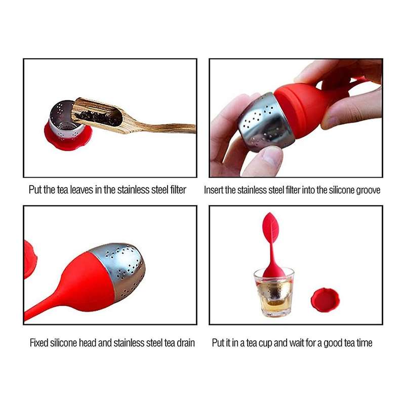 8 Pieces Of Tea Infuser Stainless Steel Tea Strainer Loose Tea