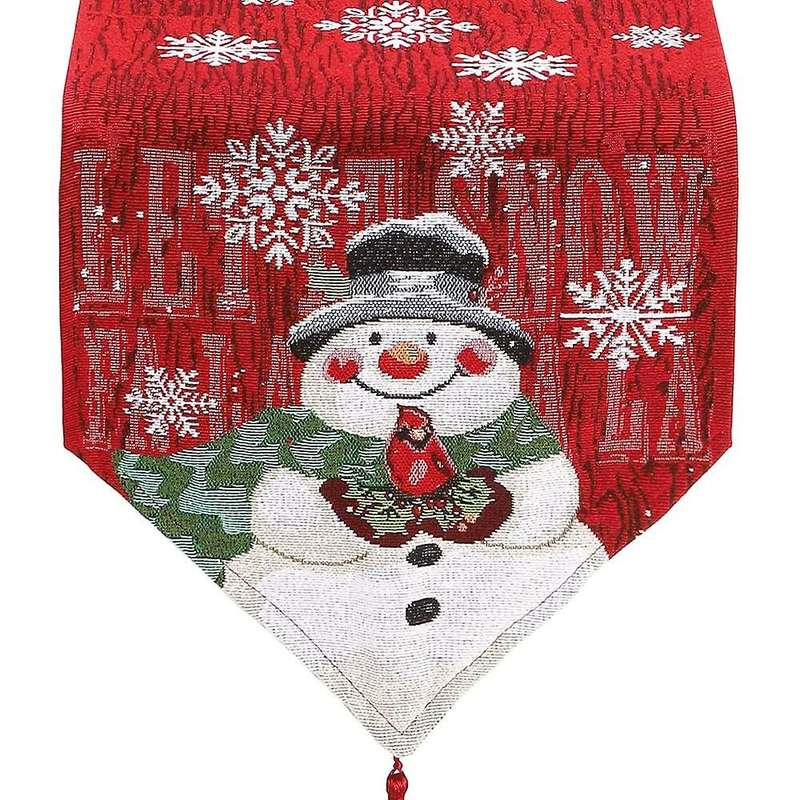 Christmas Tree Snowman Holiday Party Dresser Cupboard Dining Table