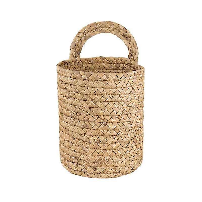 Wall Hanging Rattan Basket Planter Indoor Outdoor Flowerpot Basket L