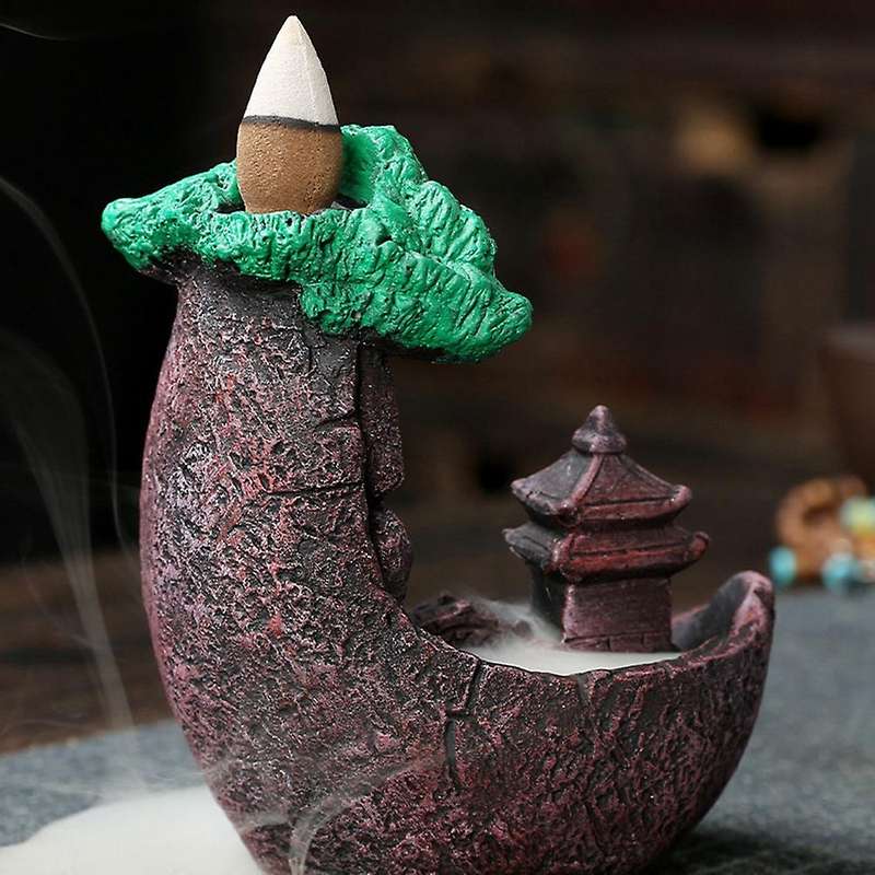Reflux Incense Holder Ceramic Backflow Waterfall Smoke Home Decor