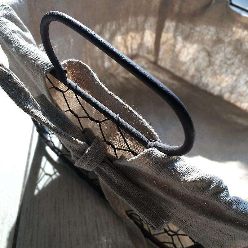 Metal Art Storage Baskets Kitchen Snack Picnic Bread Container