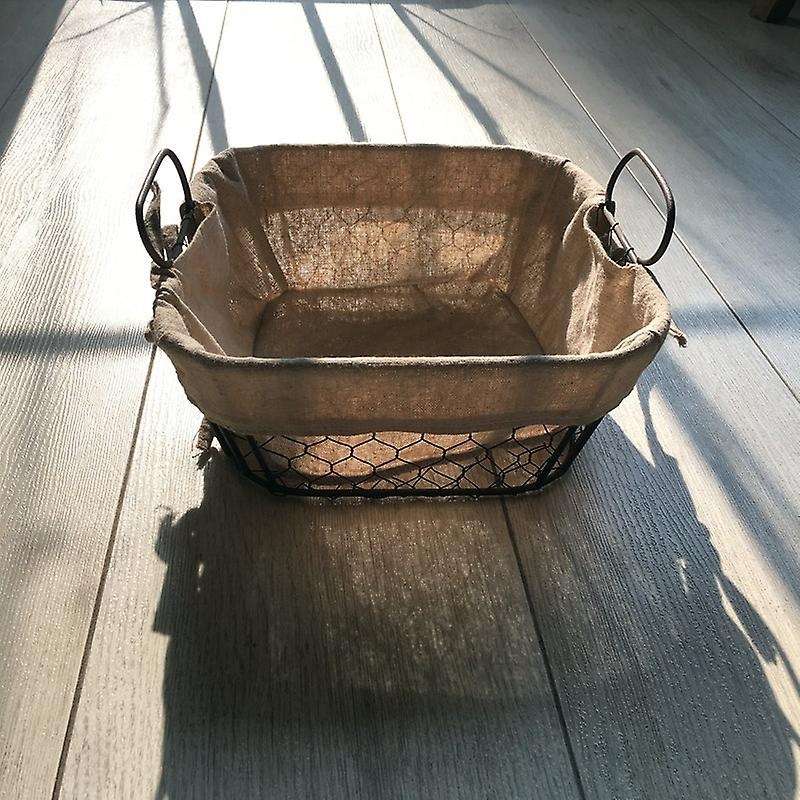 Metal Art Storage Baskets Kitchen Snack Picnic Bread Container