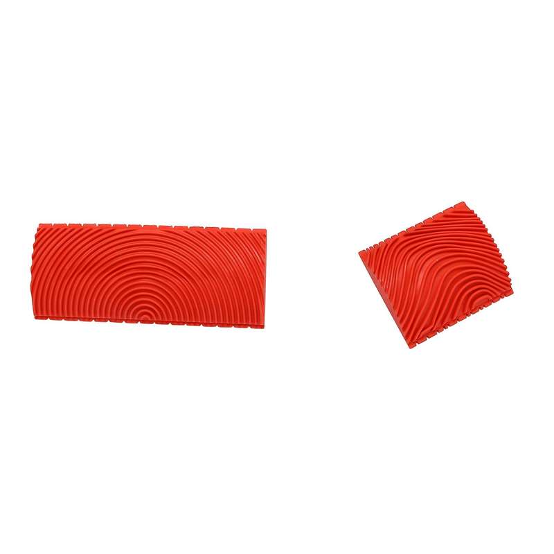 4pcs Wood Graining Roller Rubber Painting Diy Wall Decoration Tools