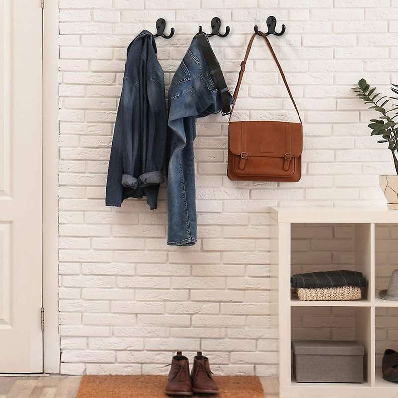 Coat Hooks Wall Mounted, Dual Prong Wall Hook, Matte Finish Hook