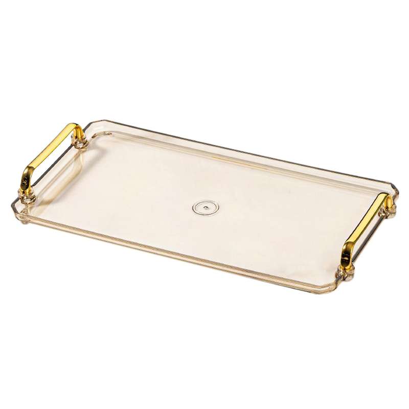 Golden Handle Nordic Pallet Rectangle Tea Set Supplies Serving Tray D
