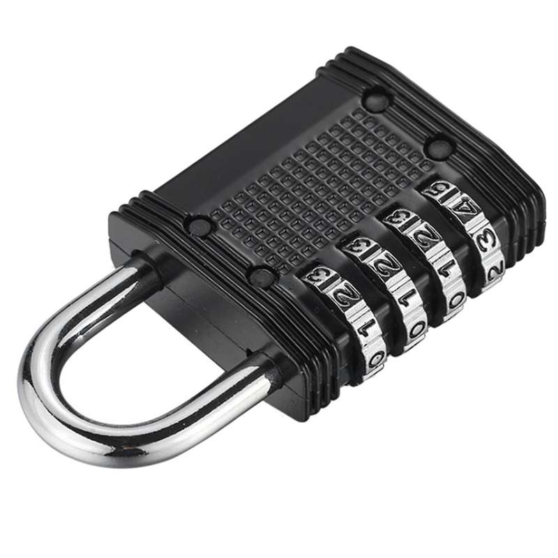 2x Outdoor Padlock, 4 Digit Code Padlock for Lockers,resettable,black