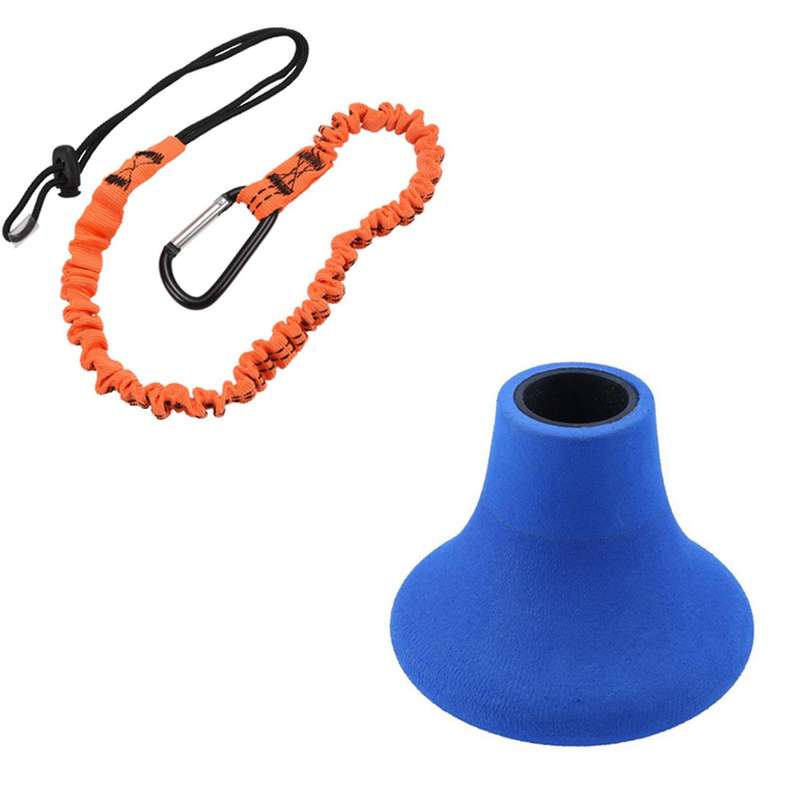 Eva Fishing Tool Shock Absorber Waist Belt Fishing Pole Holder,blue