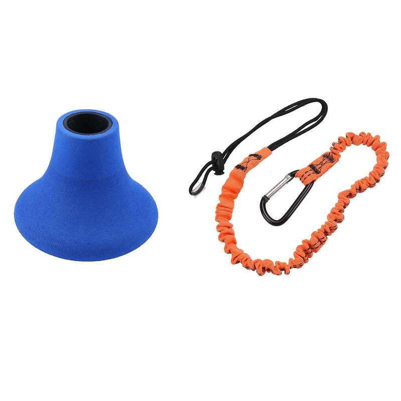 Eva Fishing Tool Shock Absorber Waist Belt Fishing Pole Holder,blue