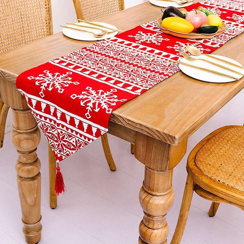Christmas Table Runner - Holiday Table Runners for Dining Room, E