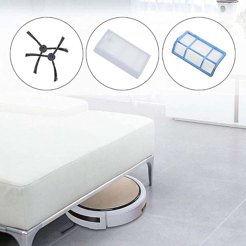 Replacement Vacuum Cleaner Parts Filters Side Brushes for Ilife V3