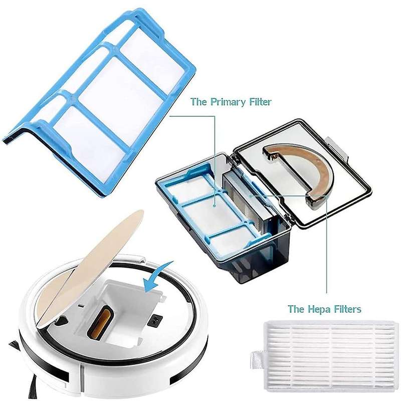 Replacement Vacuum Cleaner Parts Filters Side Brushes for Ilife V3