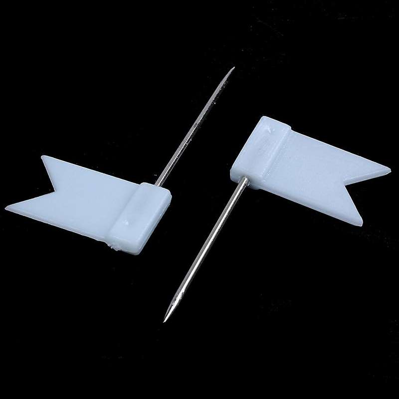 100 Flag Shape Map Pins Notice Board Drawing Pins Push Pin Green