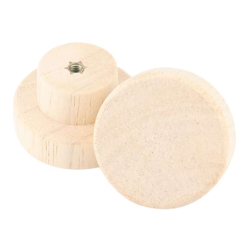 10pcs Wood Round Pull Knobs for Cabinet Drawer Handle Furniture M