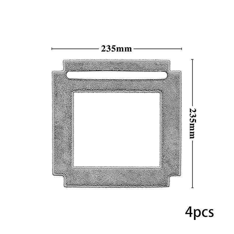 4pcs Mop Cloth Replacement Mop Pads for Hutt W66 Robot Vacuum