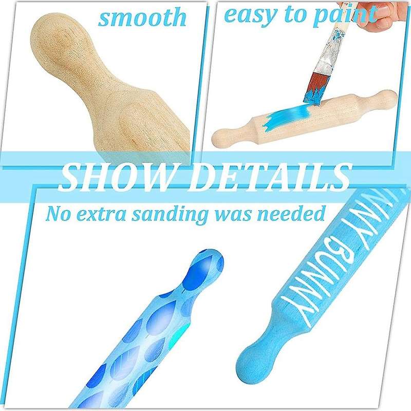 Wooden Mini Rolling Pin 6 Inches Long Kitchen Baking Rolling Pin