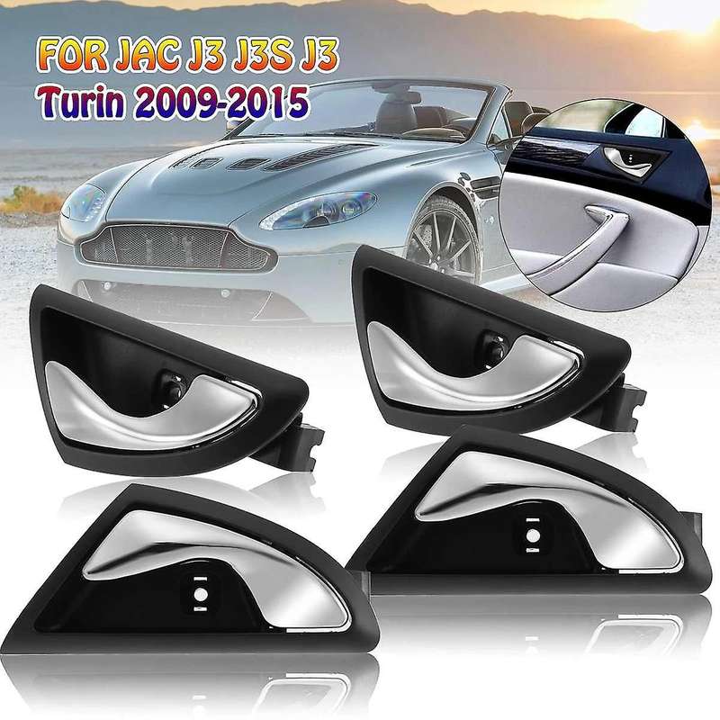 4pcs Car Door Handle for Jac J3 J3s Turin 2009-2015 Matte Silver