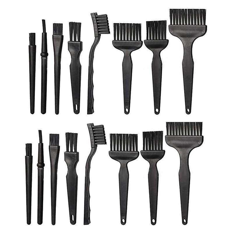 16 Plastic Handle Anti Static Brushes Small Spaces Cleaning Brushes