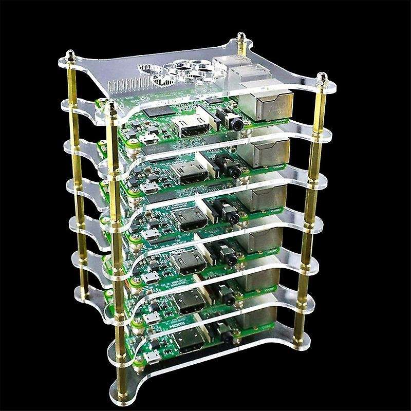 6-layers Acrylic Bone Plate Stack for Raspberry Pi 4b/3b+/3b/2b/b+